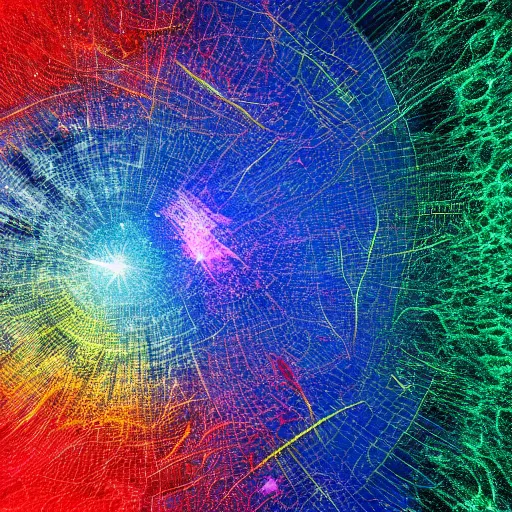 Image similar to image of the big bang core highly detailed 4k abstract 47 layers