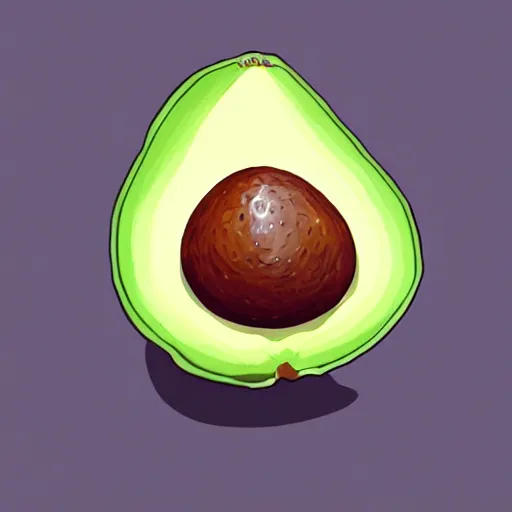 Prompt: Video playing avocado , digital painting, highly detailed, clipart, artstation, concept art, smooth, sharp focus, illustration