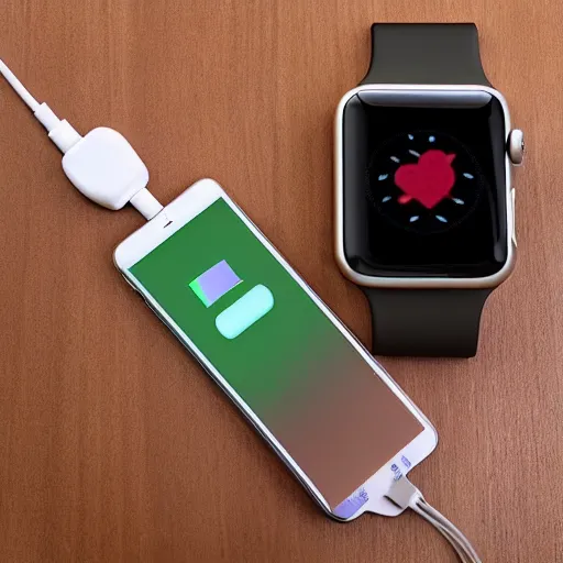 Image similar to power bank with apple watch charger