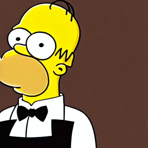 Prompt: Homer Simpson in a tuxedo