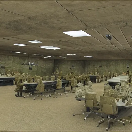 Prompt: interior of military command center, photorealistic, highly detailed