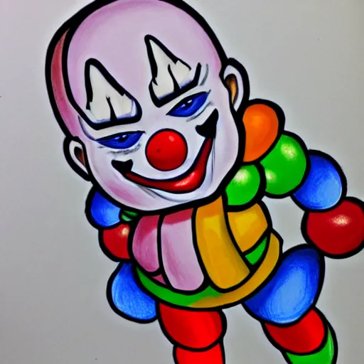 Prompt: drawing by mrrevenge of a clown