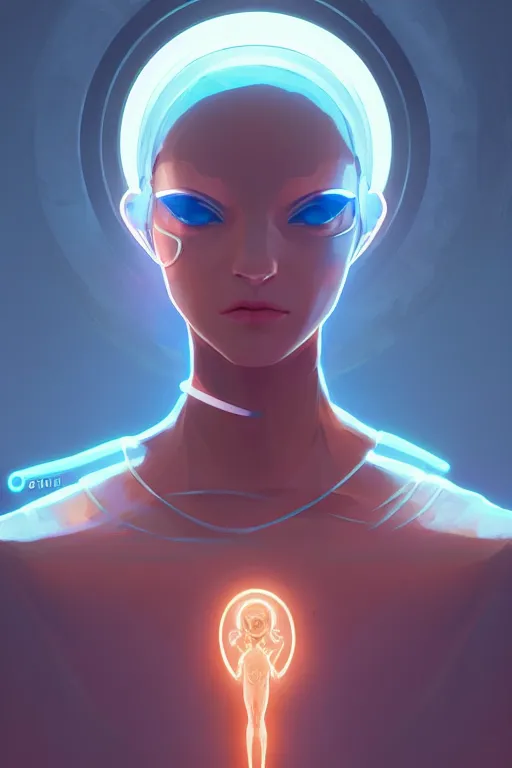 Image similar to single cyborg, smooth face, centered median photoshop filter cutout vector behance hd by artgerm, jesper ejsing, by rhads, makoto shinkai and lois van baarle, ilya kuvshinov, rossdraws, illustration, art by ilya kuvshinov and gustav klimt