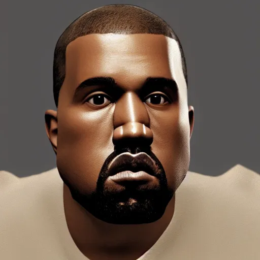 Image similar to 3 d kanye west avatar model, 4 k, ultra - realistic, octane render