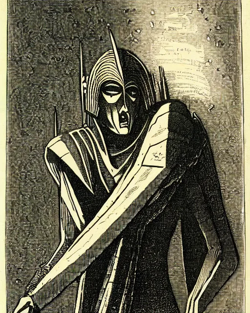Image similar to illustration of starscream from the dictionarre infernal, etching by louis le breton, 1 8 6 9, 1 2 0 0 dpi scan