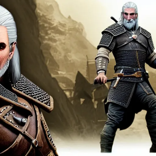 Prompt: geralt of rivia but he's jewish