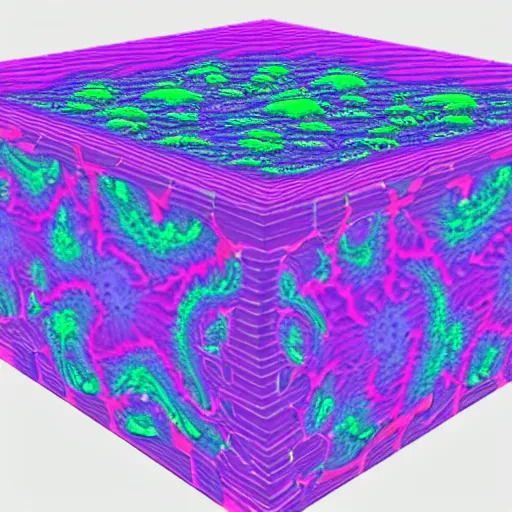 Prompt: a fractal warp core made of slime exploding
