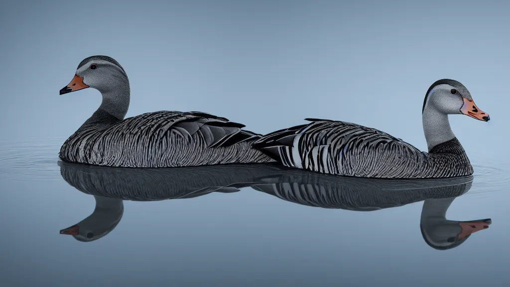 Image similar to cyberpunk greylag goose floating in space, 8k, cinematic, epic, ultra detailed, award winning, trending on artstationHD, dramatic