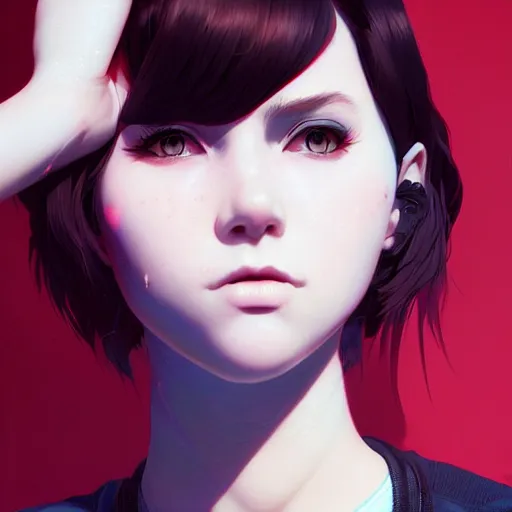 Image similar to a portrait of a beautiful punkrock girl, art by ilya kuvshinov and wlop and artgerm and josan gonzalez, digital art, highly detailed, intricate, sharp focus, trending on artstation hq, deviantart, pinterest, unreal engine 5, 4 k uhd image