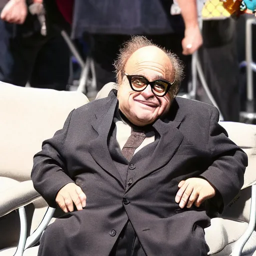 Prompt: A photo of Danny Devito in a fursuit