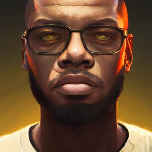 Prompt: highly detailed portrait, young man carl johnson cj, in gta v, stephen bliss, unreal engine, fantasy art by greg rutkowski, loish, rhads, ferdinand knab, makoto shinkai and lois van baarle, ilya kuvshinov, rossdraws, tom bagshaw, global illumination, radiant light, detailed and intricate environment