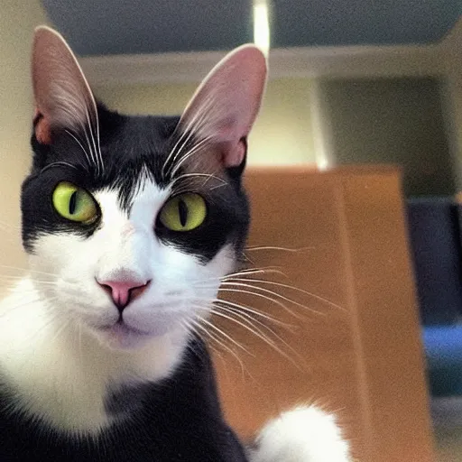 Prompt: cat selfie