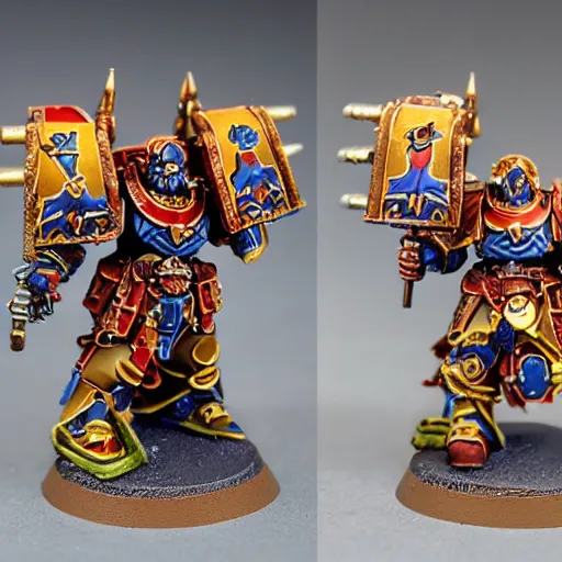 Image similar to warhammer 4 0 k chaos marine ron desantis