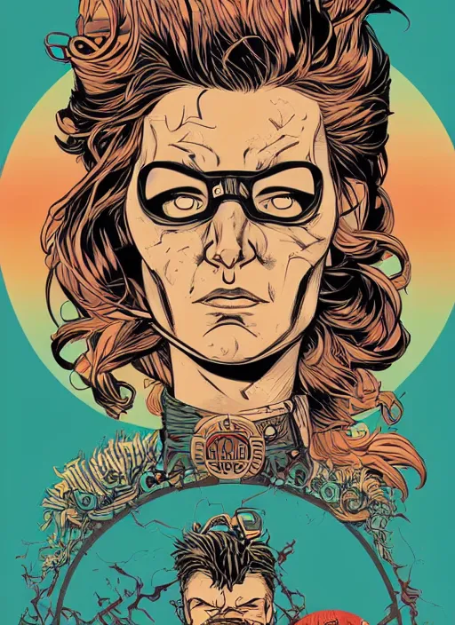 Image similar to highly detailed delirium face portrait by petros afshar, tom whalen, laurie greasley, war face by tristan eaton