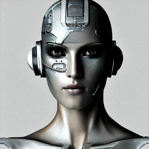 Image similar to Perfectly-Centered-Portrait-Photograph of Mechanical Cyberpunk Female Android, Upper-torso, intricate, elegant, super highly detailed, professional digital painting, artstation, concept art, smooth, sharp focus, no blur, no dof, extreme illustration, Unreal Engine 5, Photorealism, HD quality, 8k resolution, cinema 4d, 3D, beautiful, cinematic, art by artgerm and greg rutkowski and alphonse mucha and loish and WLOP