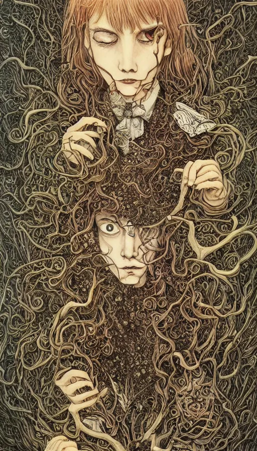 Image similar to portrait painted in jacek yerka style drawn by vania zouravliov and takato yamamoto, inspired by harry potter, intricate acrylic gouache painting, high detail, sharp high detail, artstation