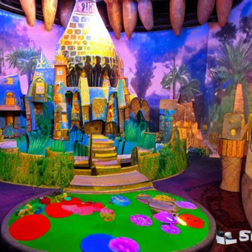 Image similar to photograph of scene of Israel from the It's a Small World ride, interior photograph of It's a Small World, It's a Small World Dark Ride