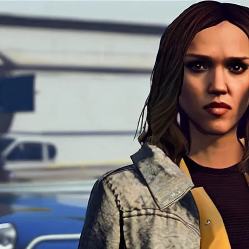 Prompt: Jessica alba as a GTA 5 character
