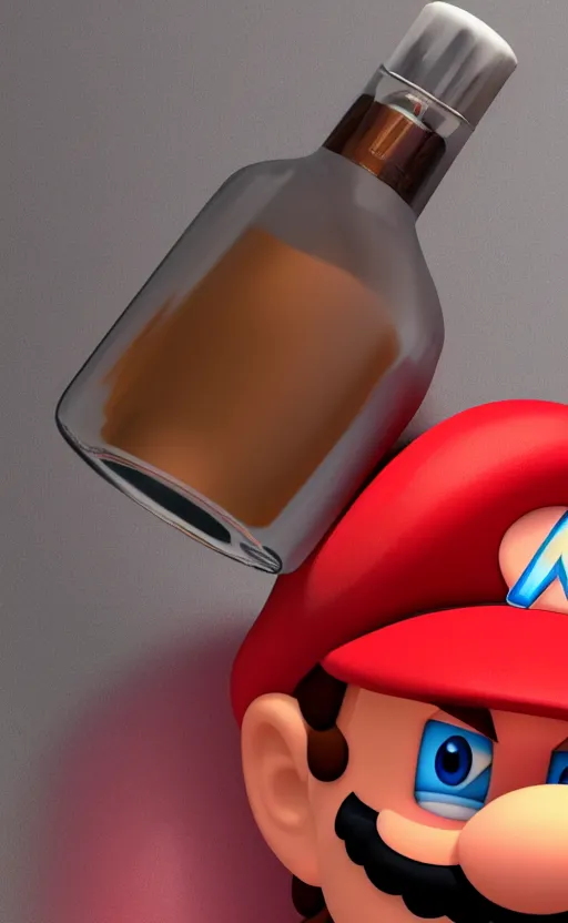 Image similar to handsome manly mario with stubble on dandruff shampoo bottle, photorealistic, realistic, photo, human - like, hdr, 8 k, high quality, high resolution, detailed, lossless, 8 k quality, 8 k resolution, 4 k