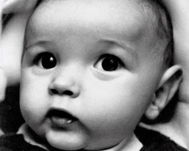 Prompt: ultrasound image of baby bernie sanders at 8 months