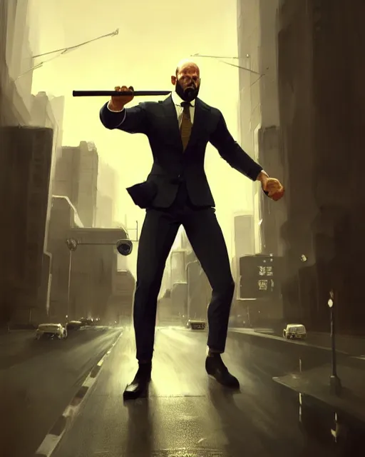 prompthunt: gigachad luigi bodybuilder fighting like saitama wearing a suit  in the mountain, fantasy character portrait, ultra realistic, anime key  visual, full body concept art like ernest khalimov, intricate details,  highly detailed