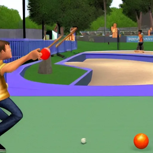 Image similar to tony hawk's pro croquet for playstation 2, detailed video game screenshot