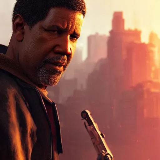 Image similar to denzel washington, style game square enix life, trending on artstation, painted by greg rutkowski, render naughty dog, octane render, detailed