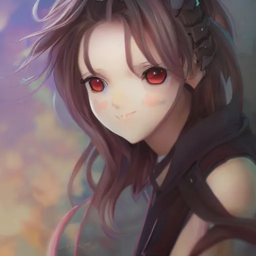 Image similar to anime portrait of a raccoon girl as an anime girl by Stanley Artgerm Lau, WLOP, Rossdraws, James Jean, Andrei Riabovitchev, Marc Simonetti, and Sakimichan, trending on artstation