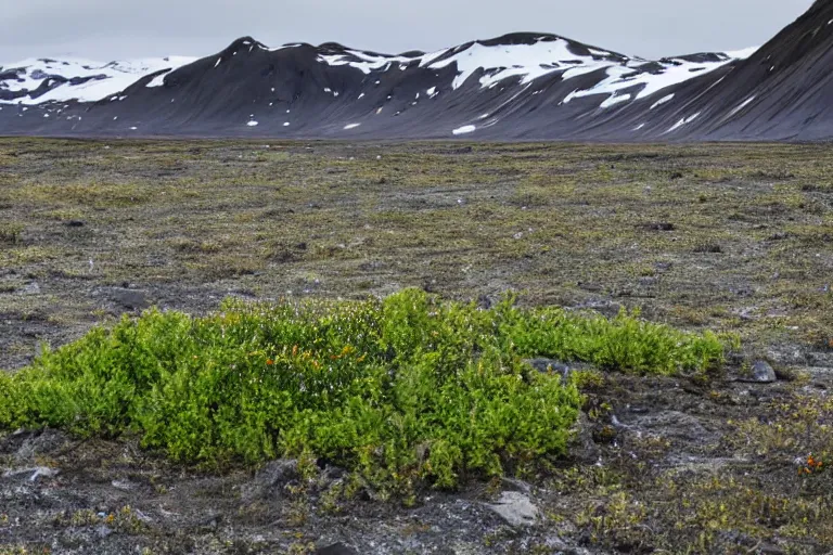 Image similar to plants growing in the Arctic