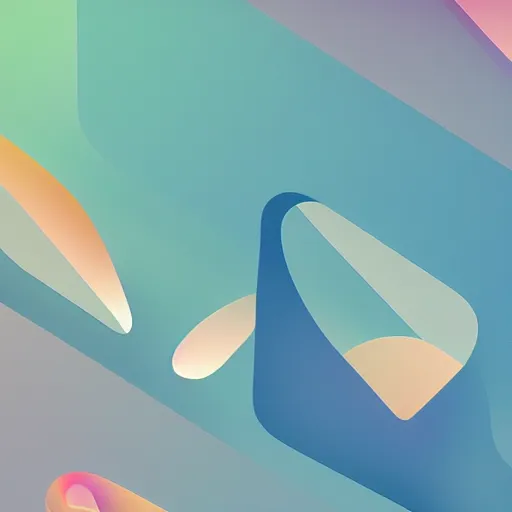 Prompt: beautful abstract shapes with soft gradients trending on dribbble