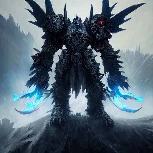 Prompt: Lich King, Zoids, Greg rutkowski, Trending artstation, cinematográfica, digital Art