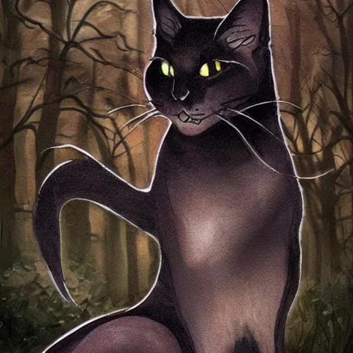 Image similar to black cat in graveyard at midnight halloween tattoo on shoulder by anton pieck, intricate, extremely detailed, digital painting, artstation concept art