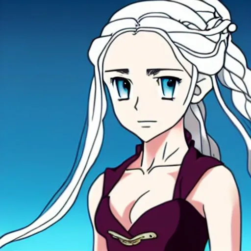 Image similar to daenerys targaryen - anime style