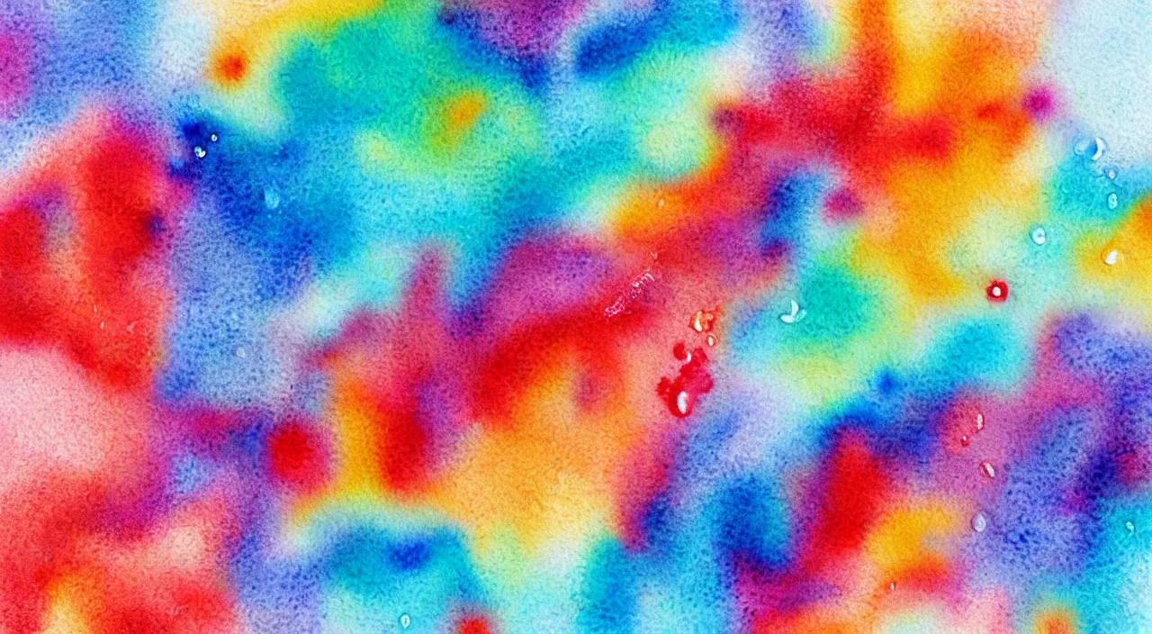 Prompt: abstract watercolor background art dripping fluid drops