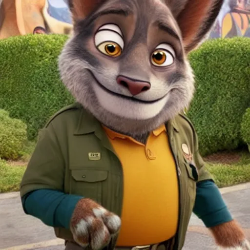 Image similar to robin williams as a zootopia character