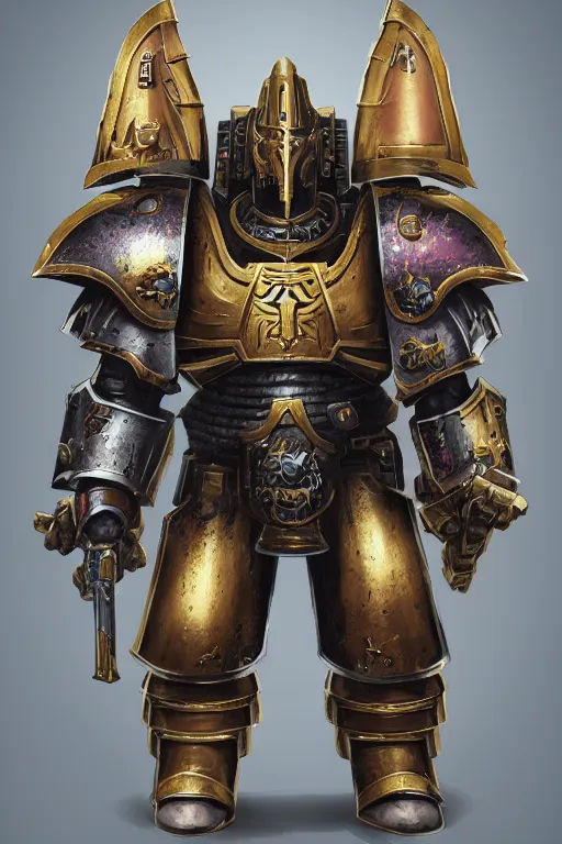 Image similar to armor portrait heros warhammer 4 0 k horus heresy fanart - the primarchs emperor by johannes helgeson animated with vfx concept artist & illustrator global illumination ray tracing hdr fanart arstation zbrush central hardmesh 8 k octane renderer comics stylized