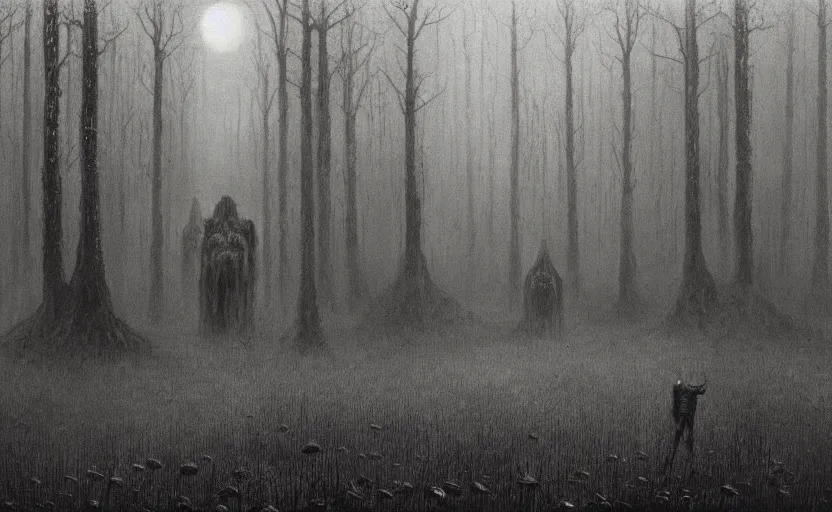 Prompt: Forest of damned souls by Beksinski, 4k, masterpiece