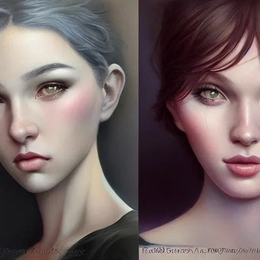 Image similar to portrait Pixar style by Stanley Artgerm and Tom Bagshaw