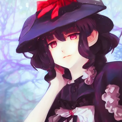 Image similar to portrait of Remilia Scarlet from Touhou, drawn by WLOP, by Avetetsuya Studios, attractive character, colored sketch anime manga panel, Remilia Scarlet trending on Artstation