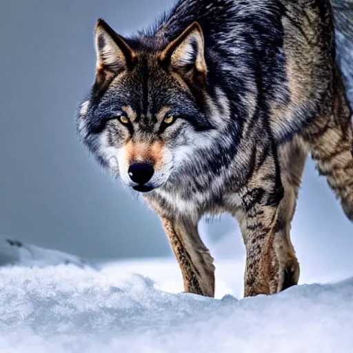 Image similar to giant cat - wolf, nature photography