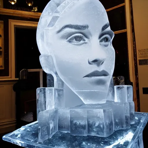 Image similar to ice sculpture of the by emma watson