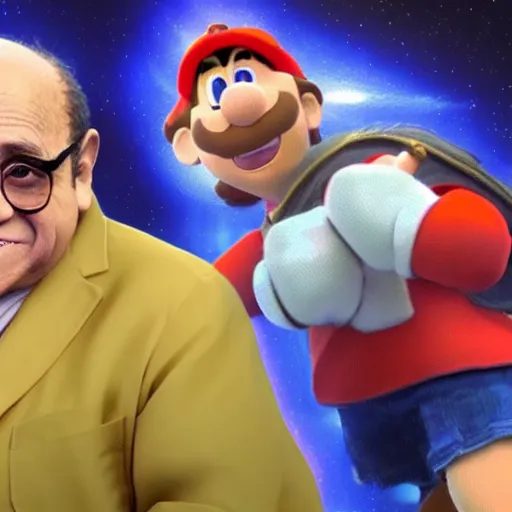 Image similar to danny devito in super smash bros ultimate, character reveal, 3d render, nintendo