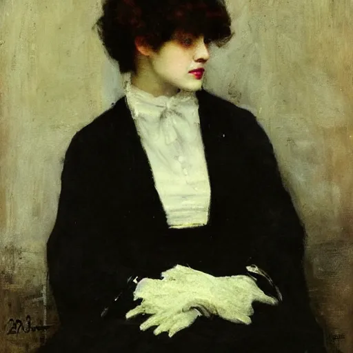 Image similar to ghost by alfred stevens