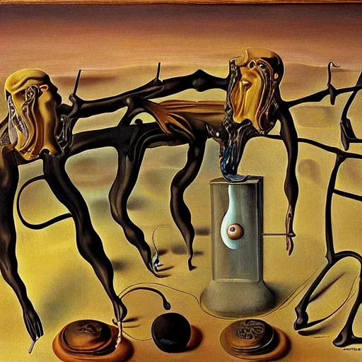 Image similar to the internet eats itself alive, a painting by salvador dali, ultra detailed, surrealism, award winning, 8 k,