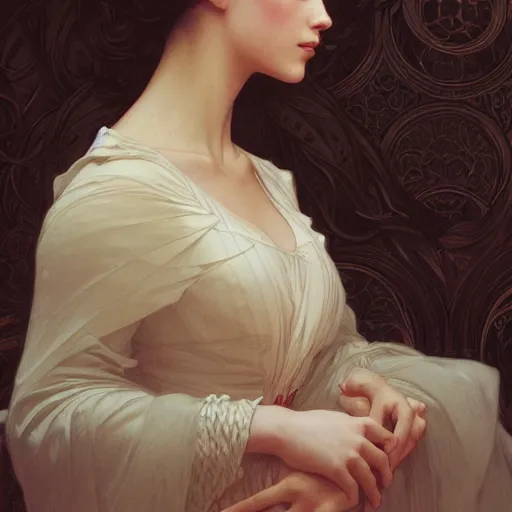 Prompt: portman and granger, intricate, elegant, highly detailed, digital painting, artstation, concept art, smooth, sharp focus, illustration, art by artgerm and greg rutkowski and alphonse mucha and william - adolphe bouguereau