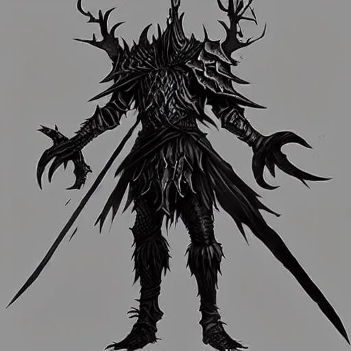 Image similar to concept undead god dark souls boss;dark fantasy