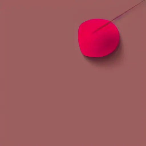 Prompt: minimalistic painting pink background with red dot