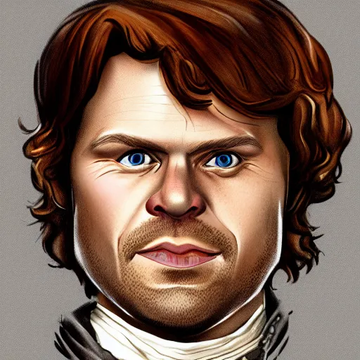 Prompt: Jamie Fraser caricature portrait by Krüger