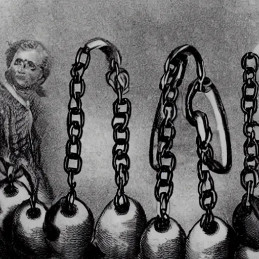 Image similar to congressmen chained to money bags