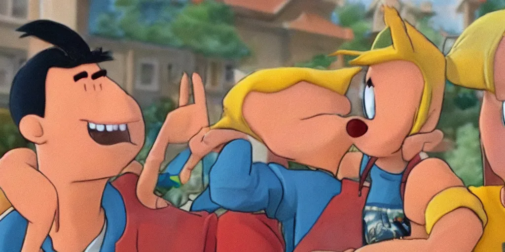 Image similar to hey arnold, photorealistic